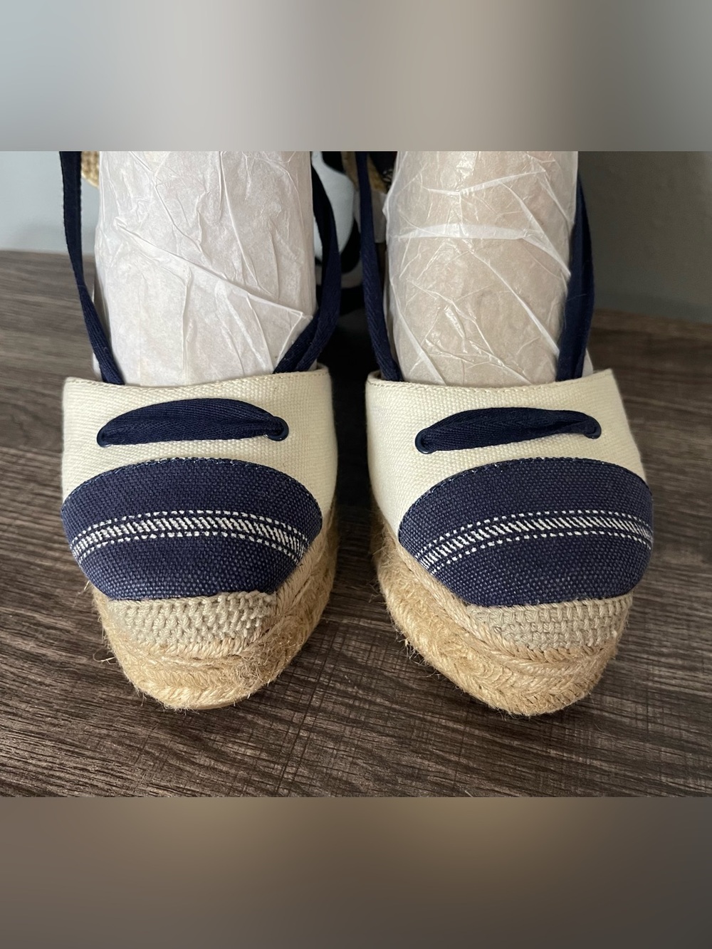 Coach Fern Ankle-tie Espadrille Wedge Sandals - Picture 9 of 16